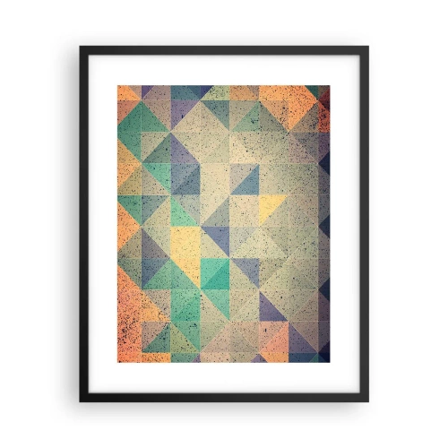 Affiche dans un cadre noir - Poster - République des triangles - 40x50 cm