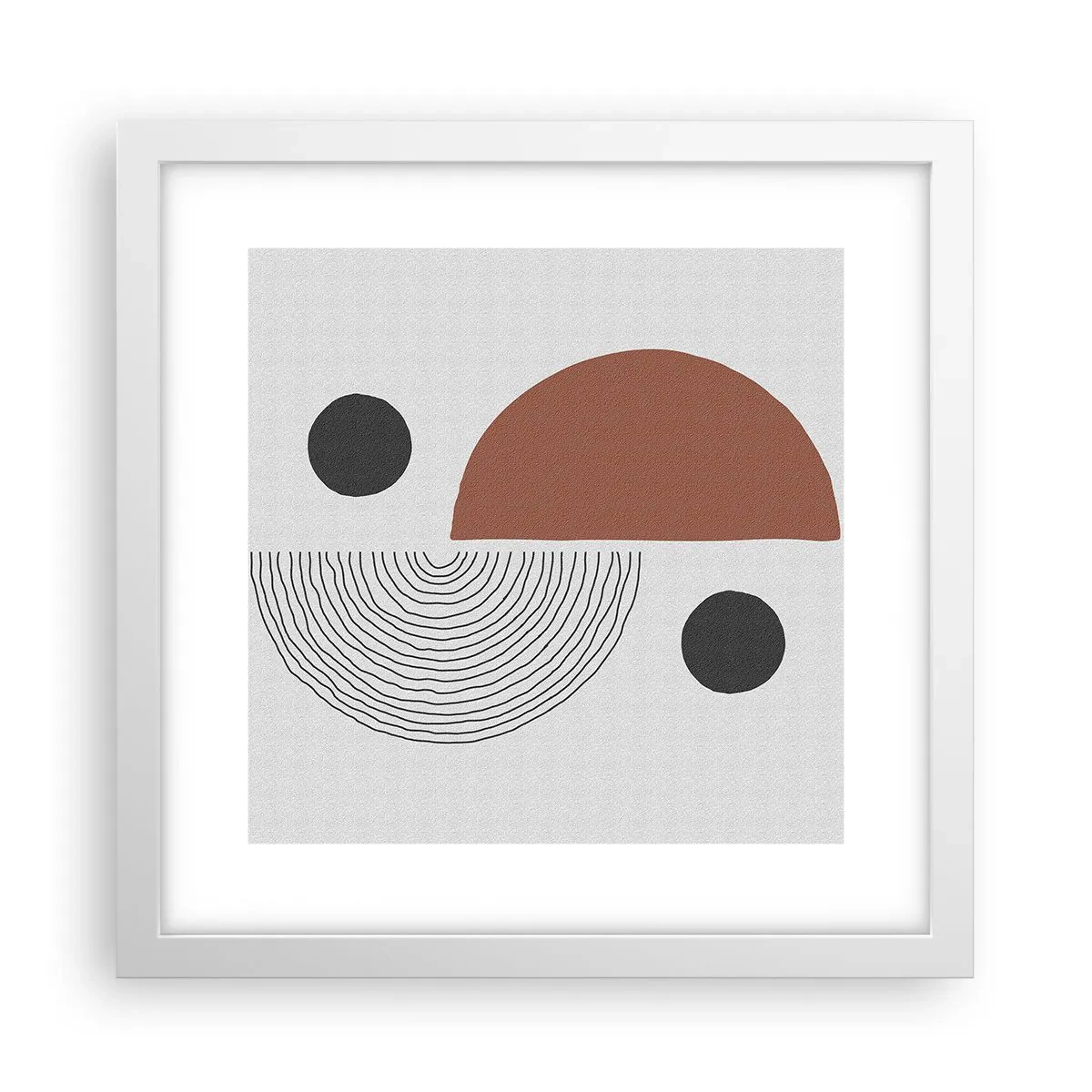 Affiche dans un cadre blanc - Poster - Perfection de la roue - 30x30 cm