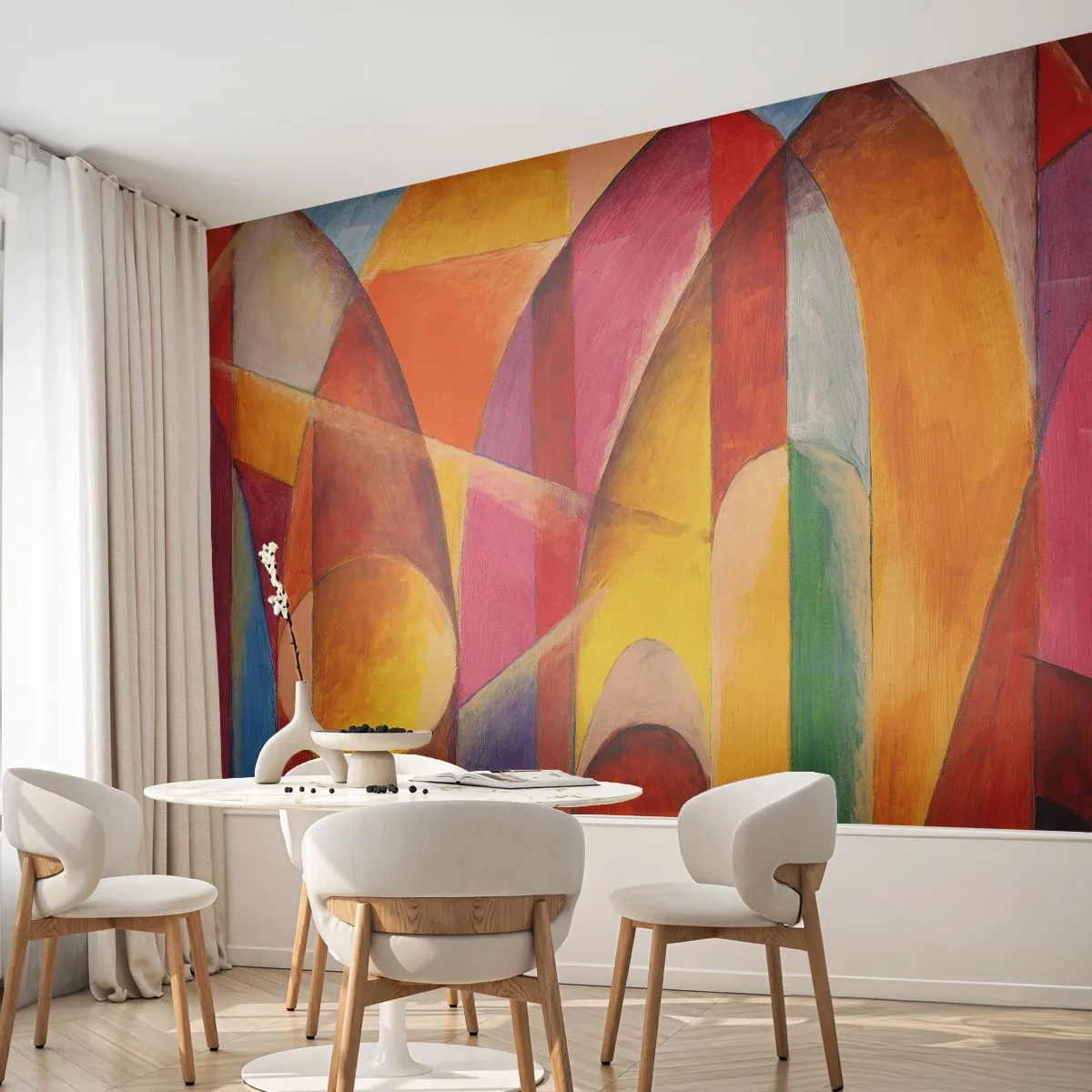 Papier Peint Autocollant Deluxe Sticker - Cathédrale du soleil - Abstraction, Morceau, Art moderne - 250x175 cm