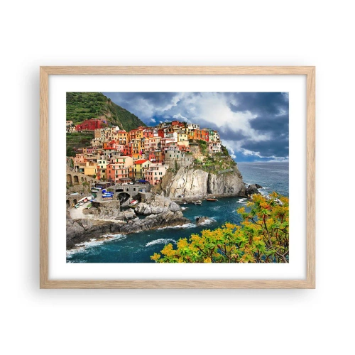 Affiche dans un chêne clair - Poster - Un groupe embrassant les rochers - 50x40 cm