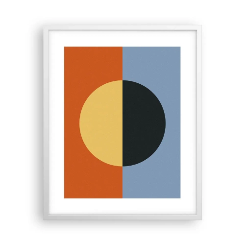 Affiche dans un cadre blanc - Poster - Composition de chaleur et de fraîcheur - 40x50 cm