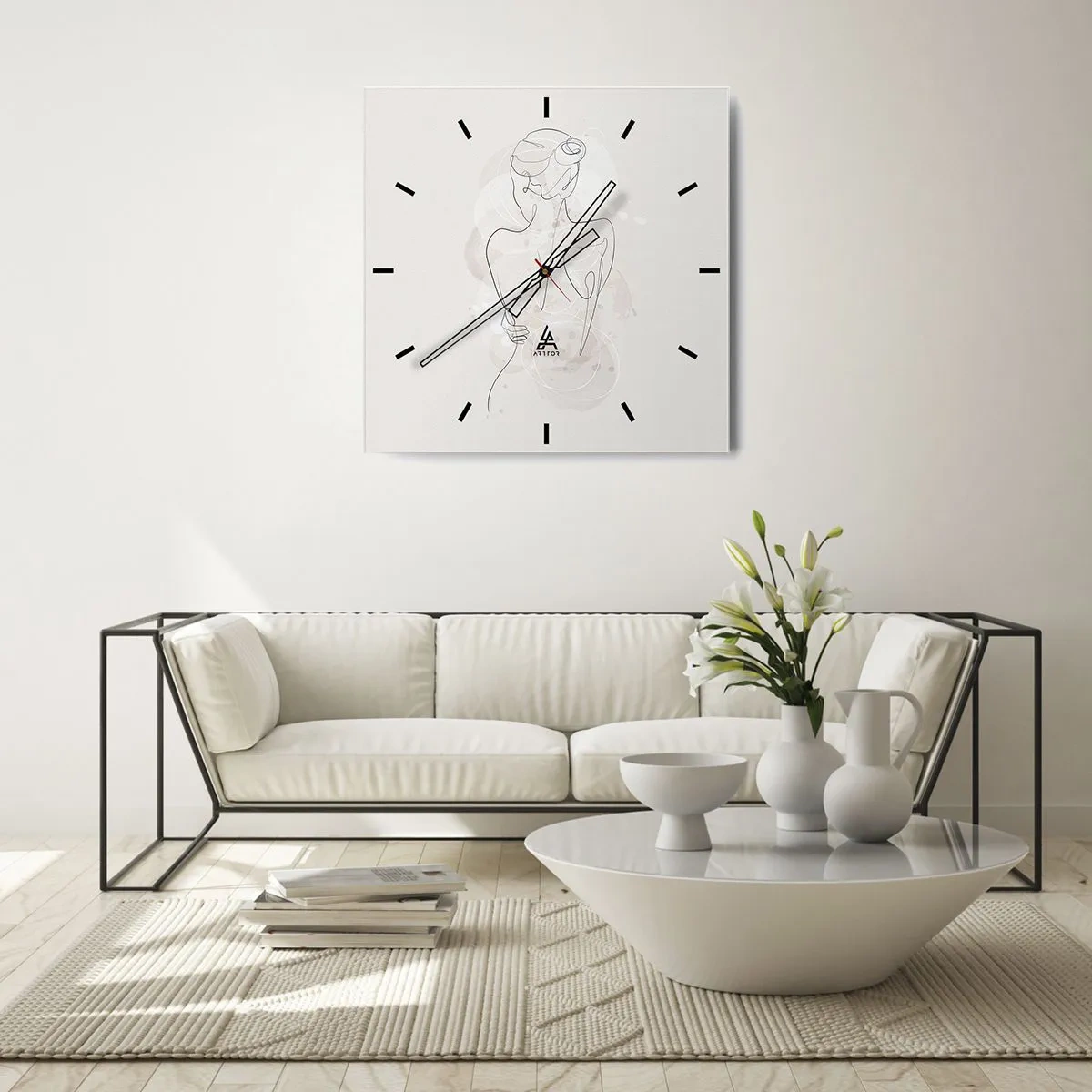 Horloge murale - Pendule murale - Comme un instrument sensible - 40x40 cm