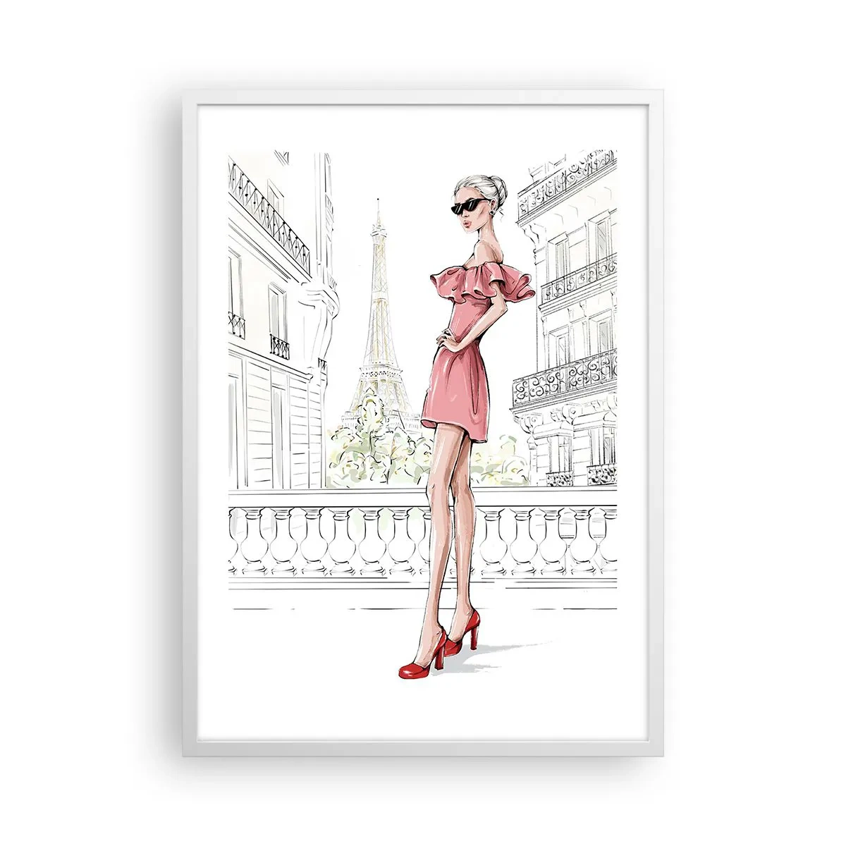 Affiche dans un cadre blanc - Poster - Art de la mode - 50x70 cm