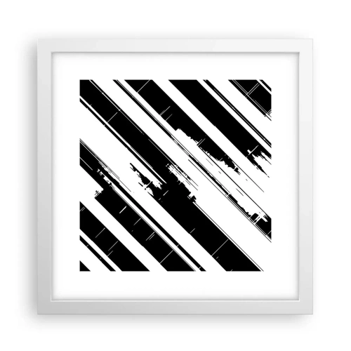 Affiche dans un cadre blanc - Poster - Une composition intense et dynamique - 30x30 cm
