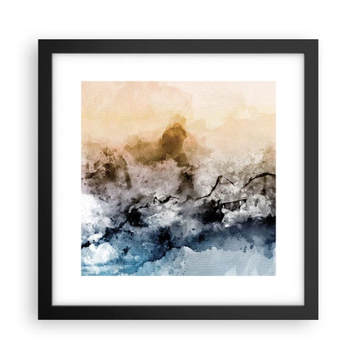 Affiche dans un cadre noir - Poster - Noyé dans un nuage de brouillard - 30x30 cm