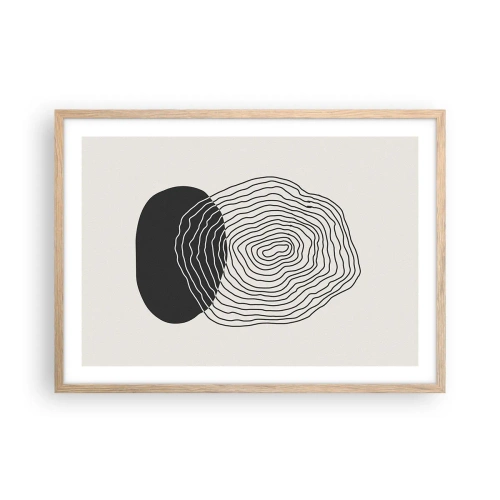 Affiche dans un chêne clair - Poster - Durabilité et oscillation - 70x50 cm