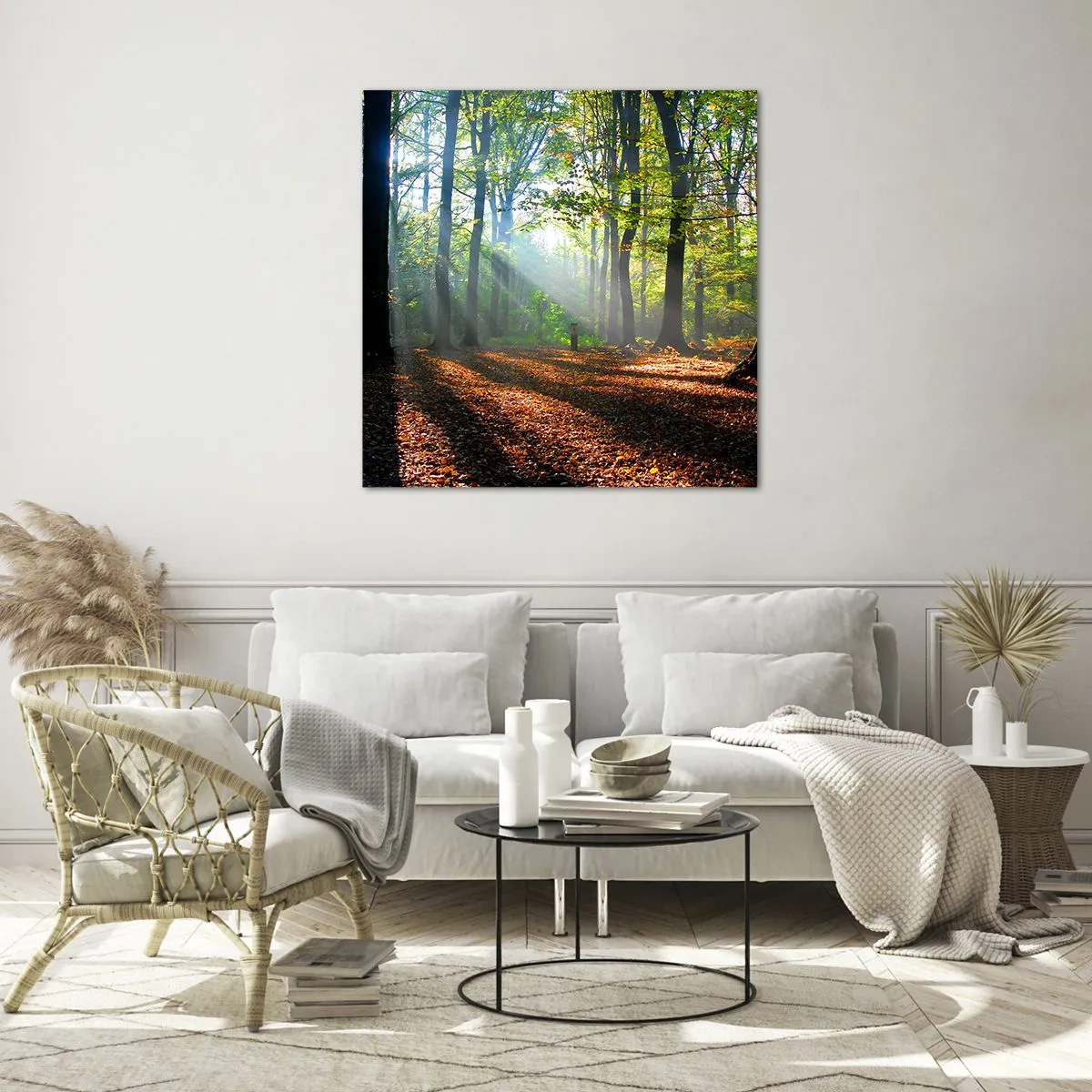 Impression sur verre - Image sur verre - Ombres et lumières - 70x70 cm