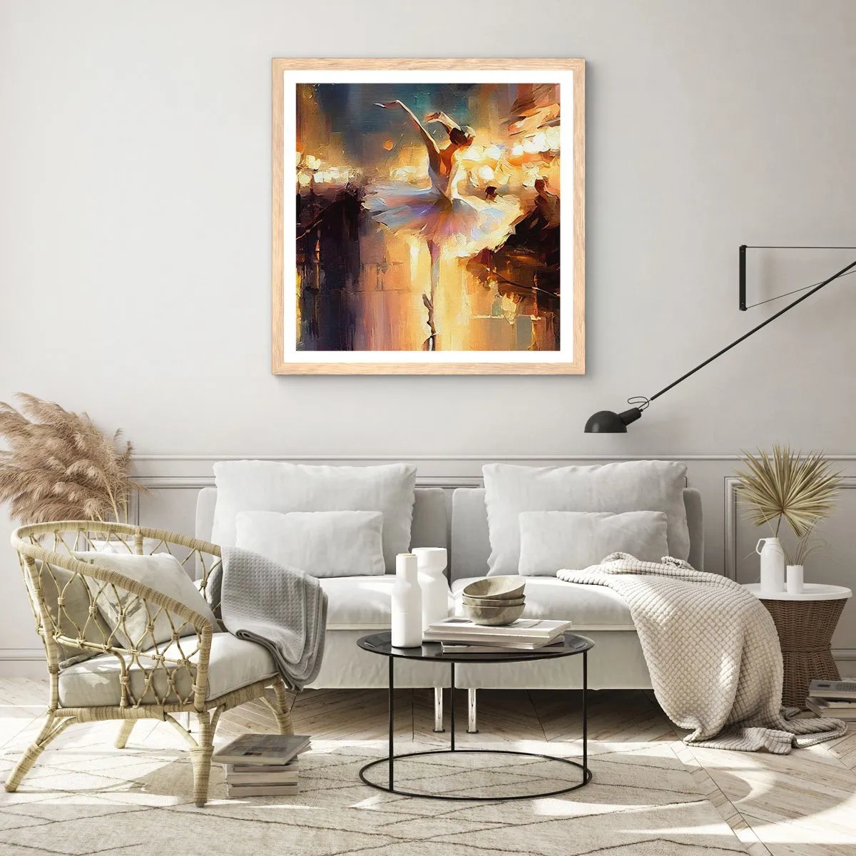 Affiche dans un chêne clair - Poster - Miracle dans la rue - 40x40 cm