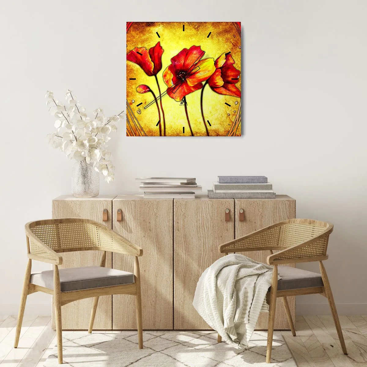 Horloge murale - Pendule murale - Dans la décoration Art Nouveau - 40x40 cm