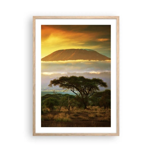 Affiche dans un chêne clair - Poster - Un rêve de voyageur - 50x70 cm