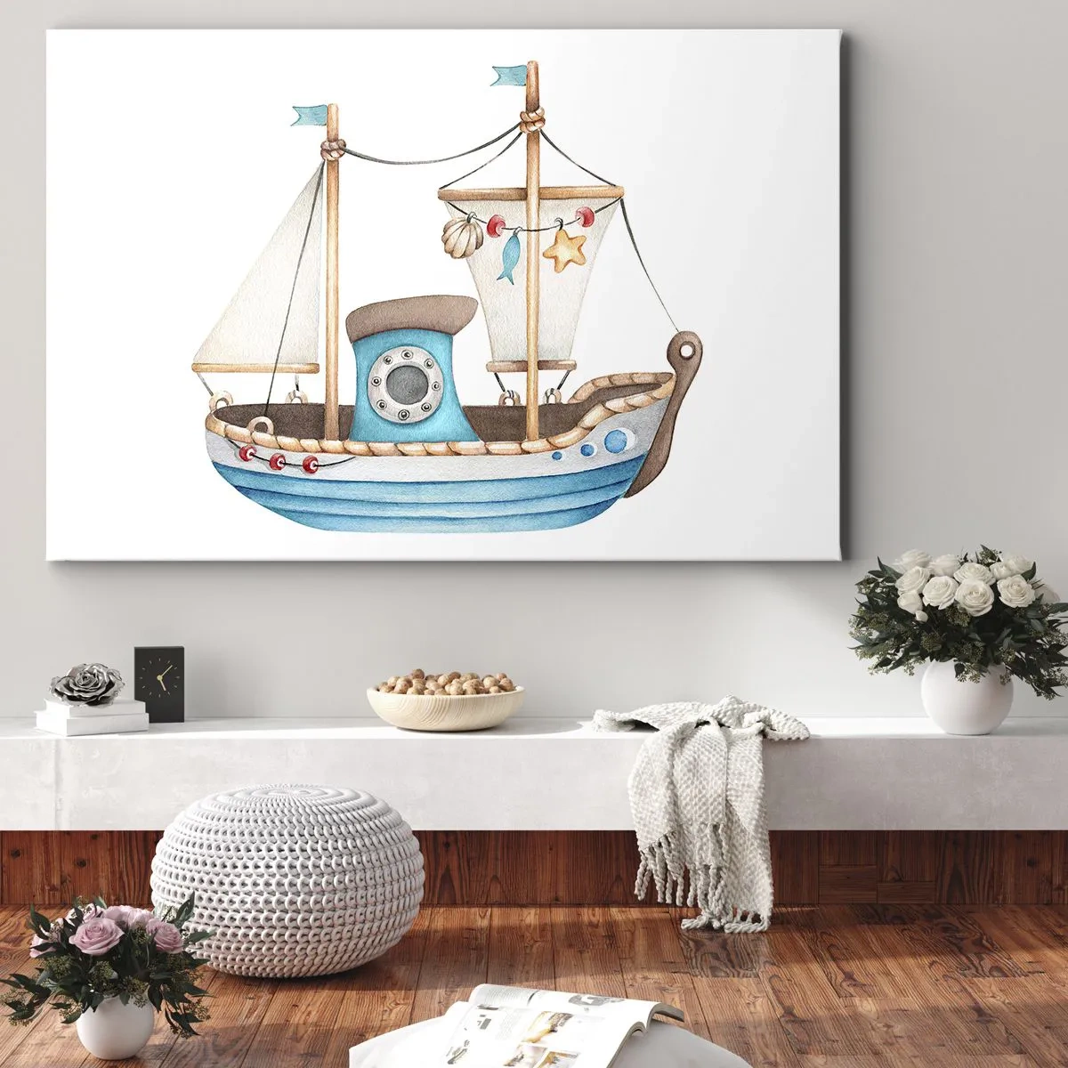 Impression sur toile - Image sur toile - Ohé, l'aventure ! - 70x50 cm