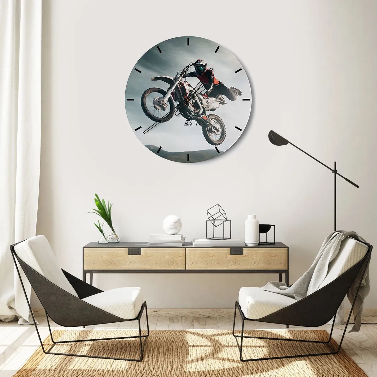 Horloge murale - Pendule murale - Il n'y a pas de plaisir sans risque - 40x40 cm