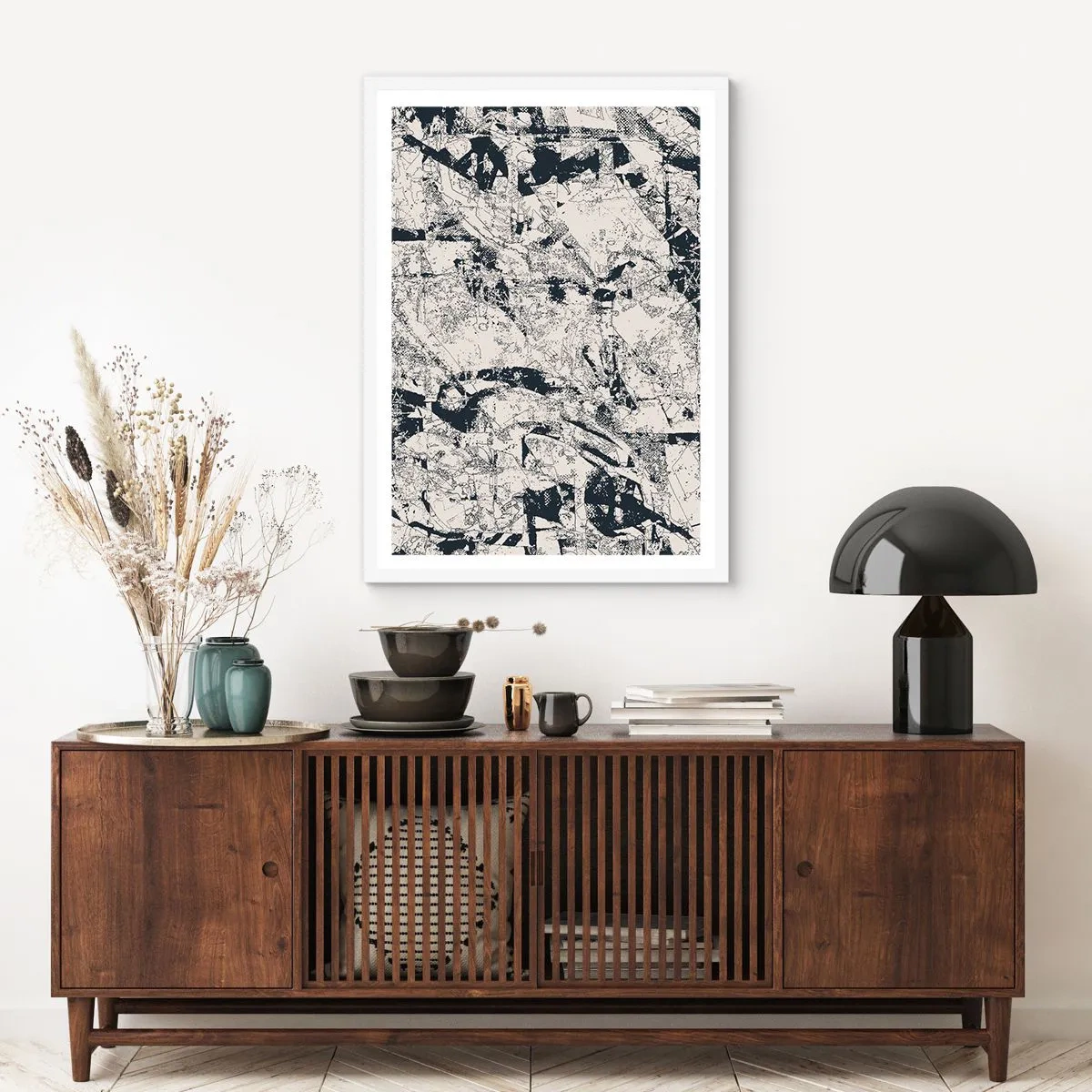 Affiche dans un cadre blanc - Poster - Interpénétration des contraires - 40x50 cm