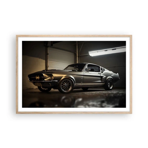 Affiche dans un chêne clair - Poster - Retour dans le passé - 91x61 cm