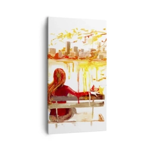 Impression sur toile - Image sur toile - Un moment de réflexion - 45x80 cm