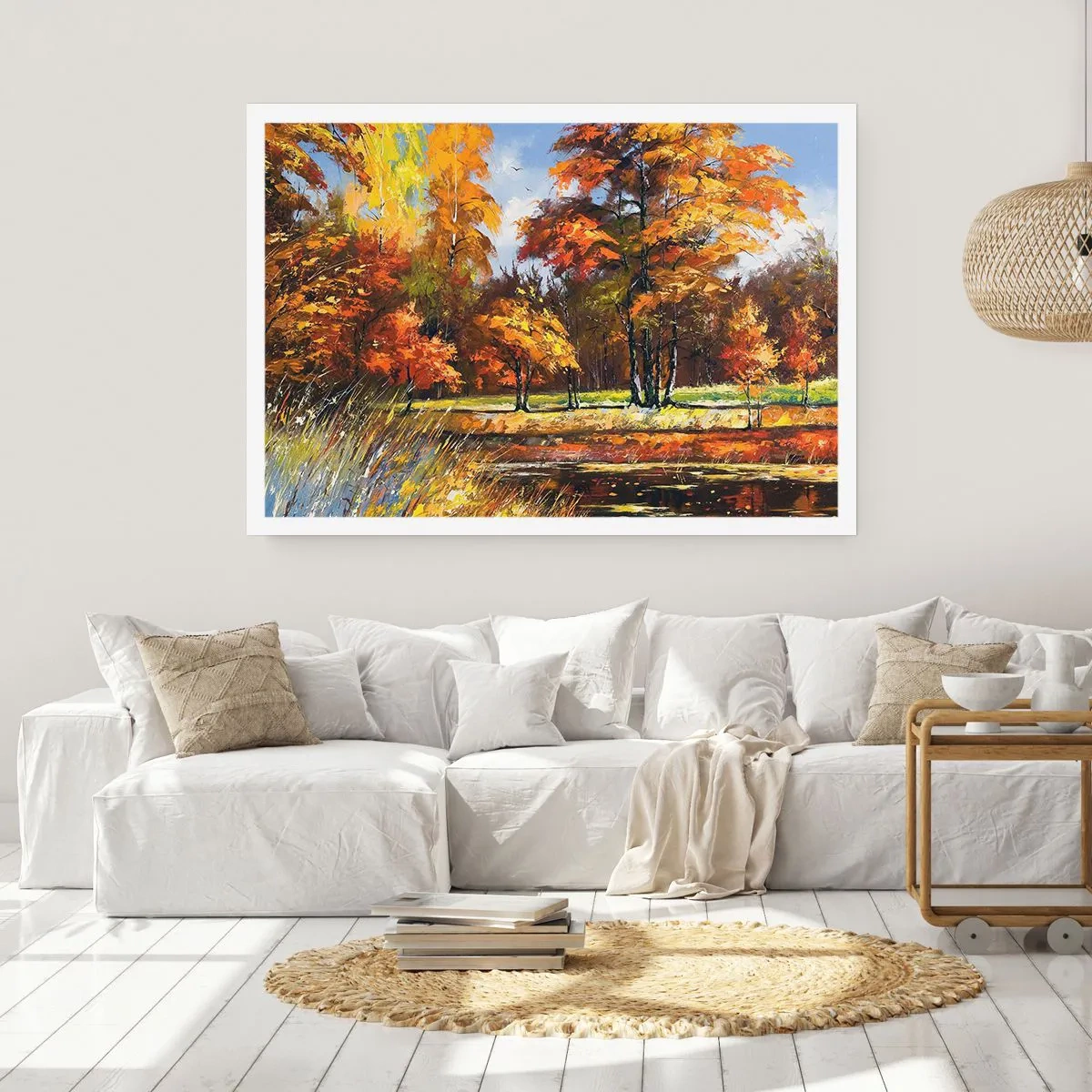 Affiche - Poster - Paysage en or et bronze - 50x40 cm