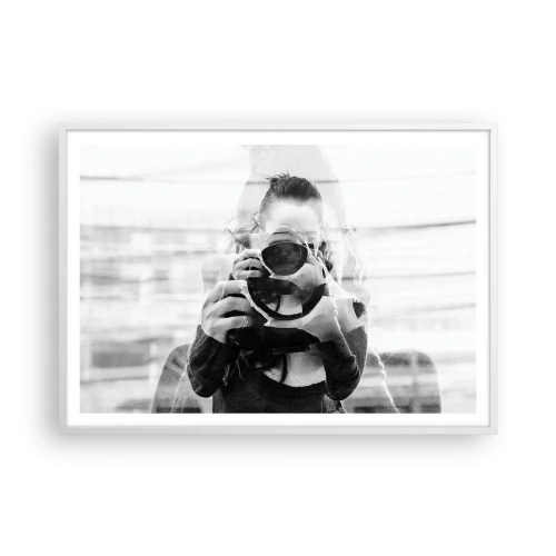 Affiche dans un cadre blanc - Poster - Créateur et matériel - 100x70 cm