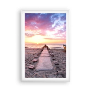 Affiche dans un cadre blanc - Poster - Moment d'expérience profonde - 61x91 cm