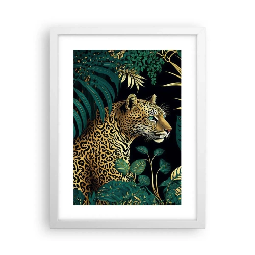 Affiche dans un cadre blanc - Poster - Un hôte dans la jungle - 30x40 cm