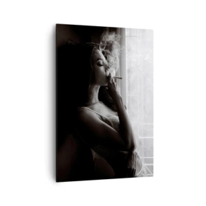 Impression sur toile - Image sur toile - Une femme dans une pose sensuelle sur une photographie en noir et blanc - 70x100cm - Vous sentez-vous libre ? - Décoration murale moderne pour le salon et la chambre ARTTOR