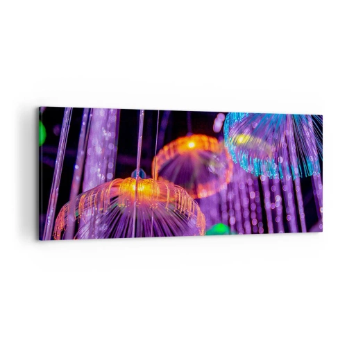 Impression sur toile - Image sur toile - Fontaine lumineuse - 100x40 cm
