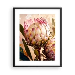 Affiche dans un cadre noir - Poster - Tendrement embrassé - 40x50 cm