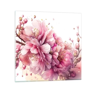 Impression sur verre - Image sur verre - Fleur florissante de cerisier - 30x30 cm