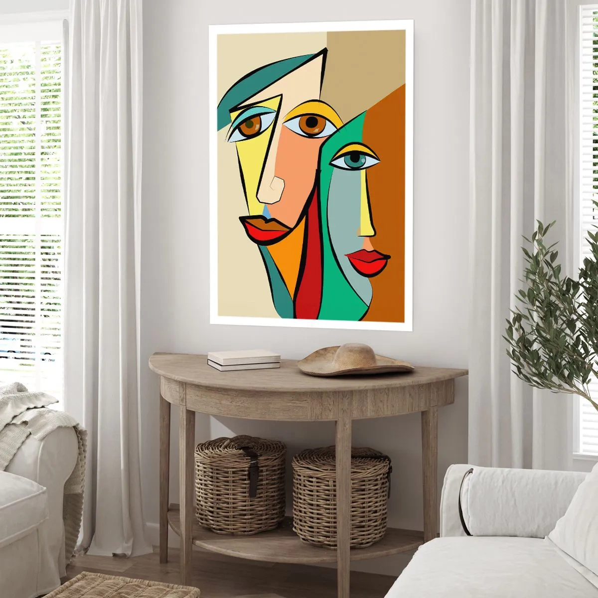 Affiche - Poster - Couple cubiste - 40x50 cm