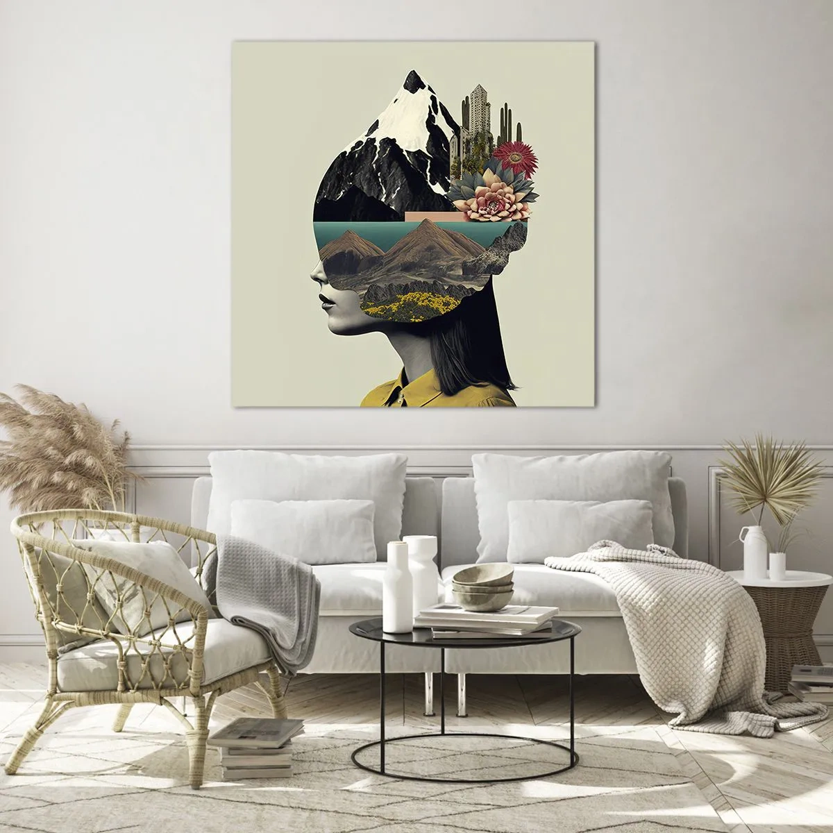 Impression sur verre - Image sur verre - La femme – toujours un mystère - 50x50 cm