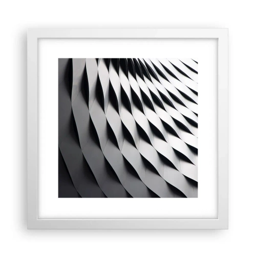 Affiche dans un cadre blanc - Poster - A la surface des vagues - 30x30 cm