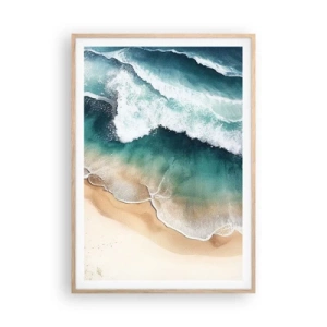 Affiche dans un chêne clair - Poster - La rencontre éternelle - 70x100 cm