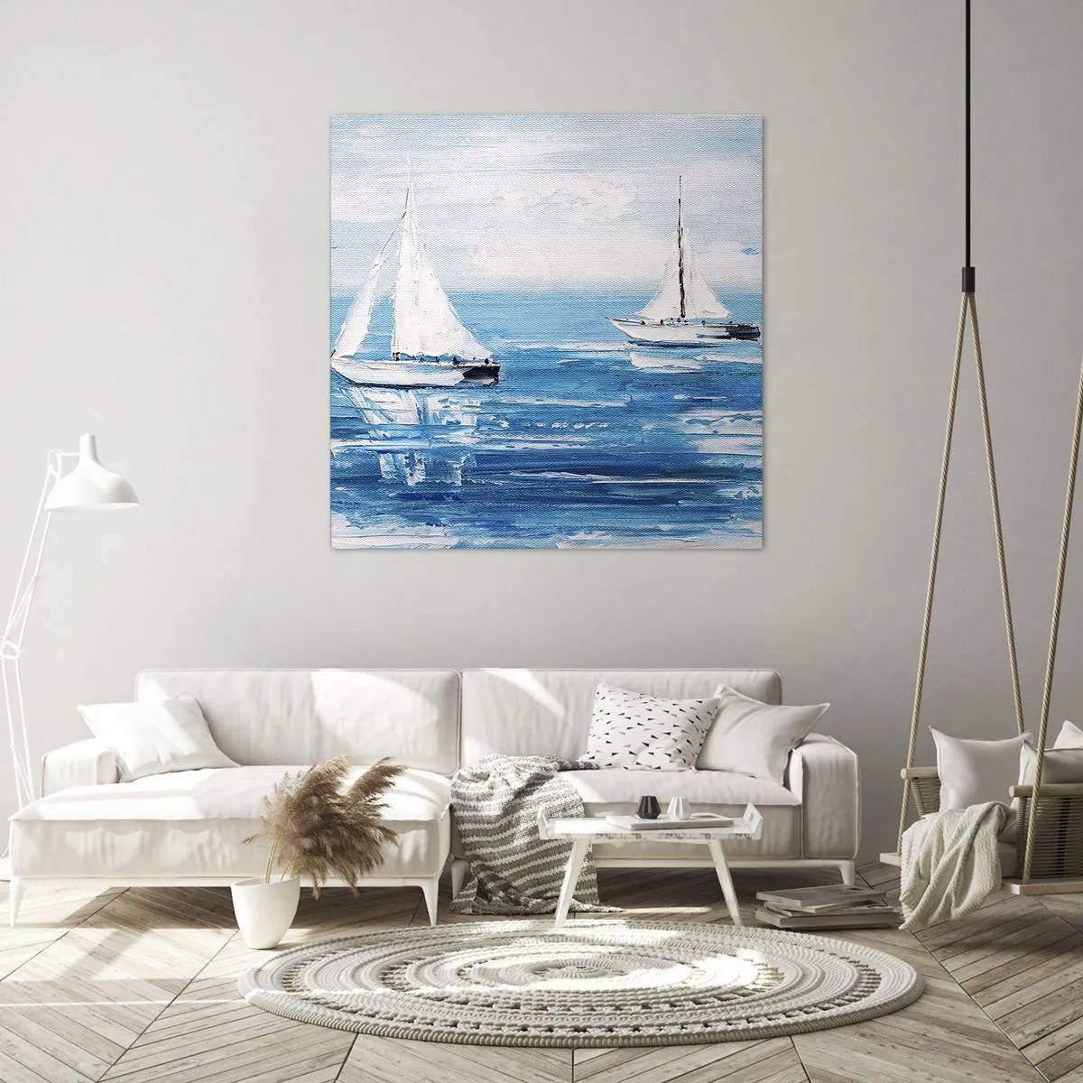 Impression sur toile - Image sur toile - Avec un ami à mes côtés - 60x60 cm