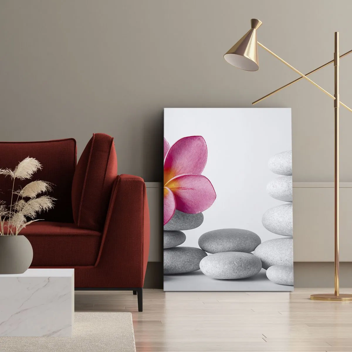 Impression sur toile - Image sur toile - Pierre sur pierre, et sur cette pierre... - 65x120 cm