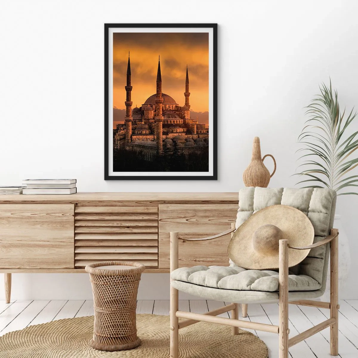 Affiche dans un cadre noir - Poster - Dieu est grand - 40x50 cm