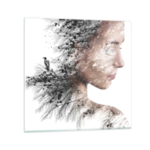 Impression sur verre - Image sur verre - L'âme de la forêt - 40x40 cm