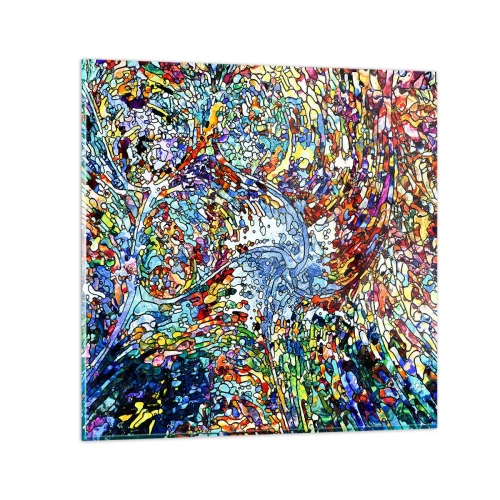 Impression sur verre - Image sur verre - Goutte de vitrail - 40x40 cm