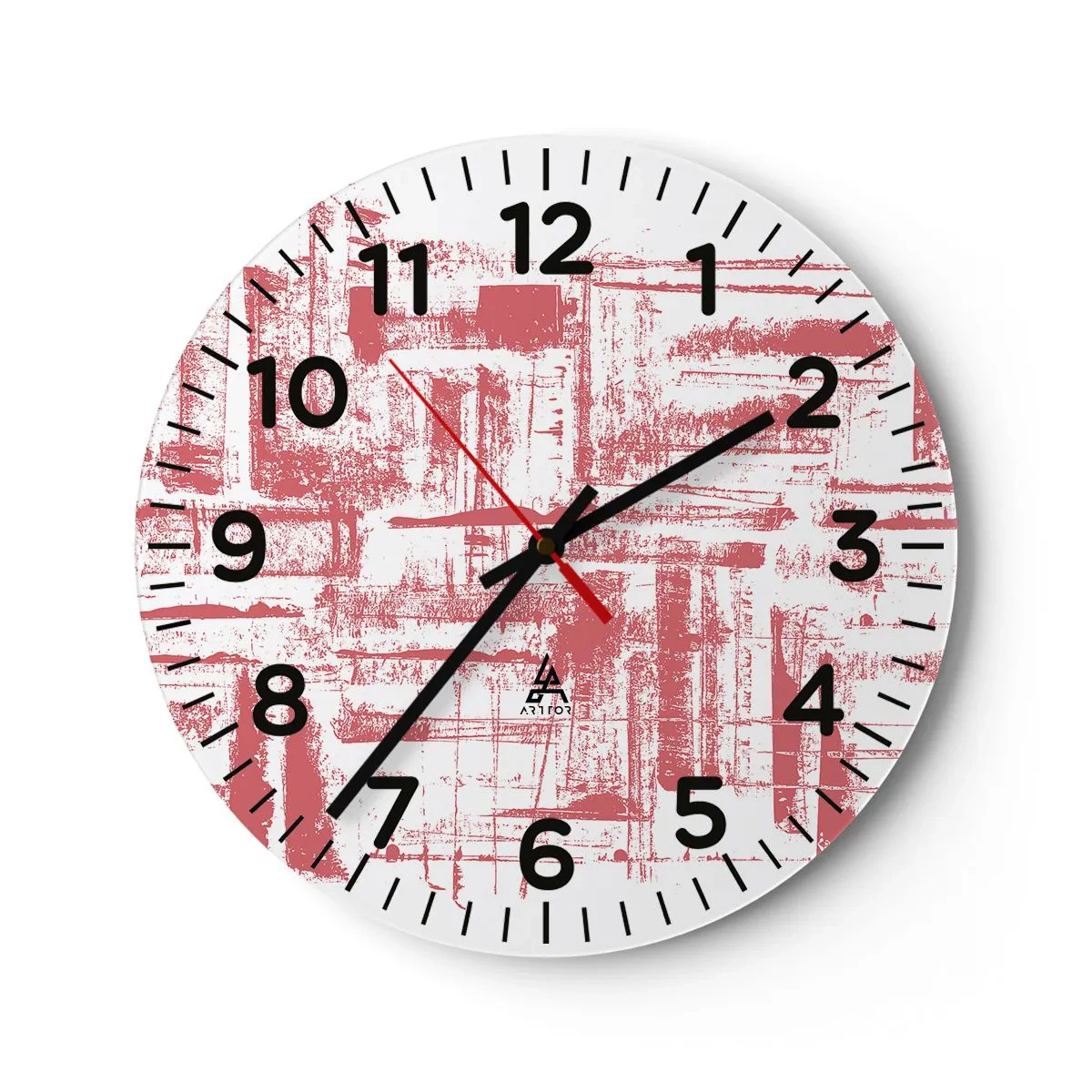Horloge murale - Pendule murale - La ville rouge - 40x40 cm