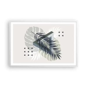 Affiche dans un cadre blanc - Poster - Nature et géométrie - deux odres? - 91x61 cm