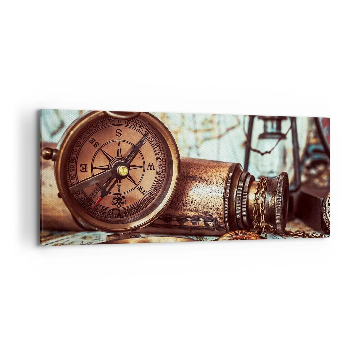 Impression sur toile - Image sur toile - Une aventure de pirates dans les Caraïbes vous attend - 100x40 cm