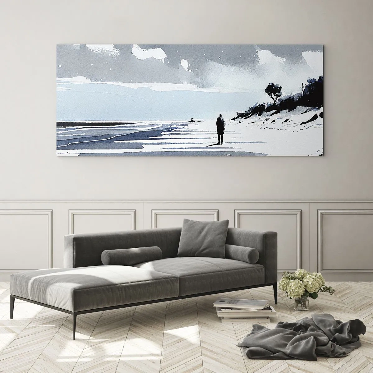 Impression sur verre - Image sur verre - Seul à seul - 100x40 cm