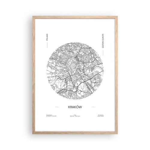 Affiche dans un chêne clair - Poster - Anatomie de Cracovie - 50x70 cm