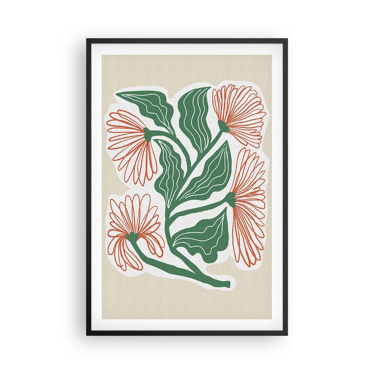 Affiche dans un cadre noir - Poster - Folk et moderne - 61x91 cm