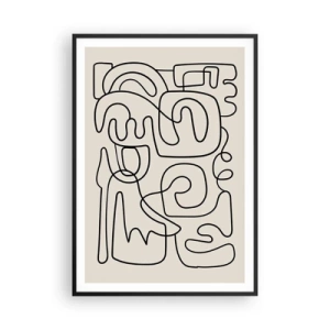 Affiche dans un cadre noir - Poster - Suivez les indices - 70x100 cm