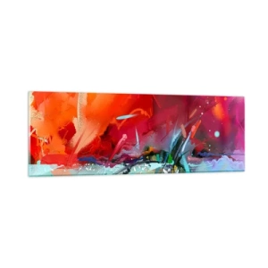 Impression sur verre - Image sur verre - Une explosion de lumières et de couleurs - 90x30 cm