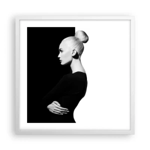 Affiche dans un cadre blanc - Poster - Tout simplement une femme - 50x50 cm