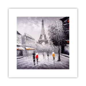 Affiche - Poster - Balade parisienne - 30x30 cm