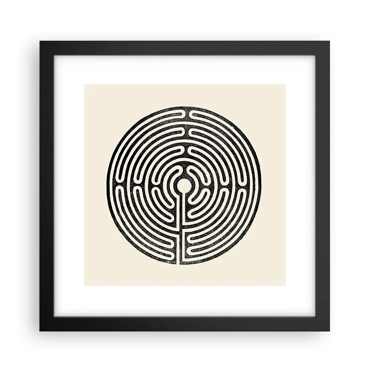 Affiche dans un cadre noir - Poster - Ordre mystérieux - 30x30 cm