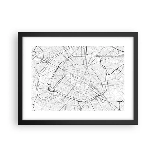 Affiche dans un cadre noir - Poster - Fleur de Paris - 40x30 cm