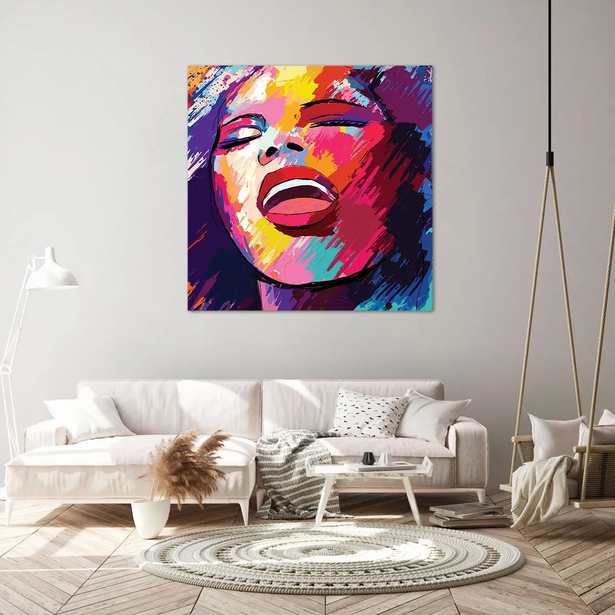 Impression sur toile - Image sur toile - Chante toute ma vie - 70x70 cm