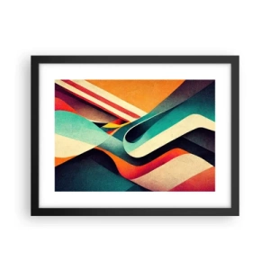 Affiche dans un cadre noir - Poster - Composition intense - 40x30 cm